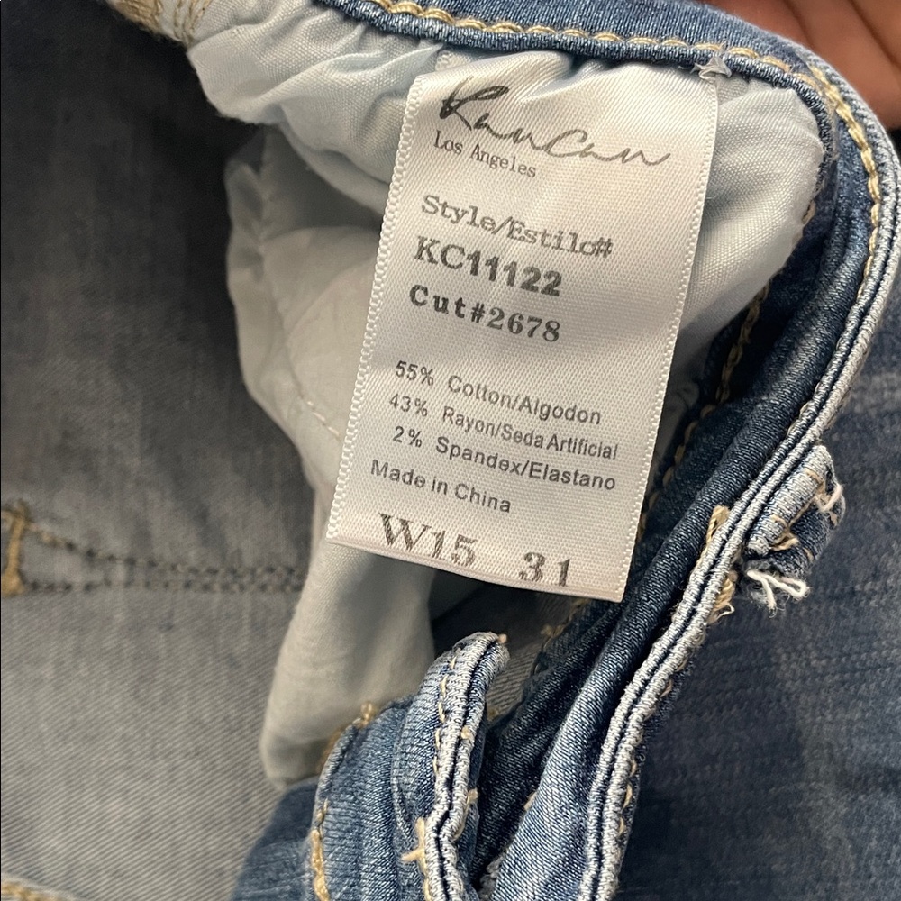 KanCan Light Blue Ripped Skinny Jeans - Picture 4 of 4